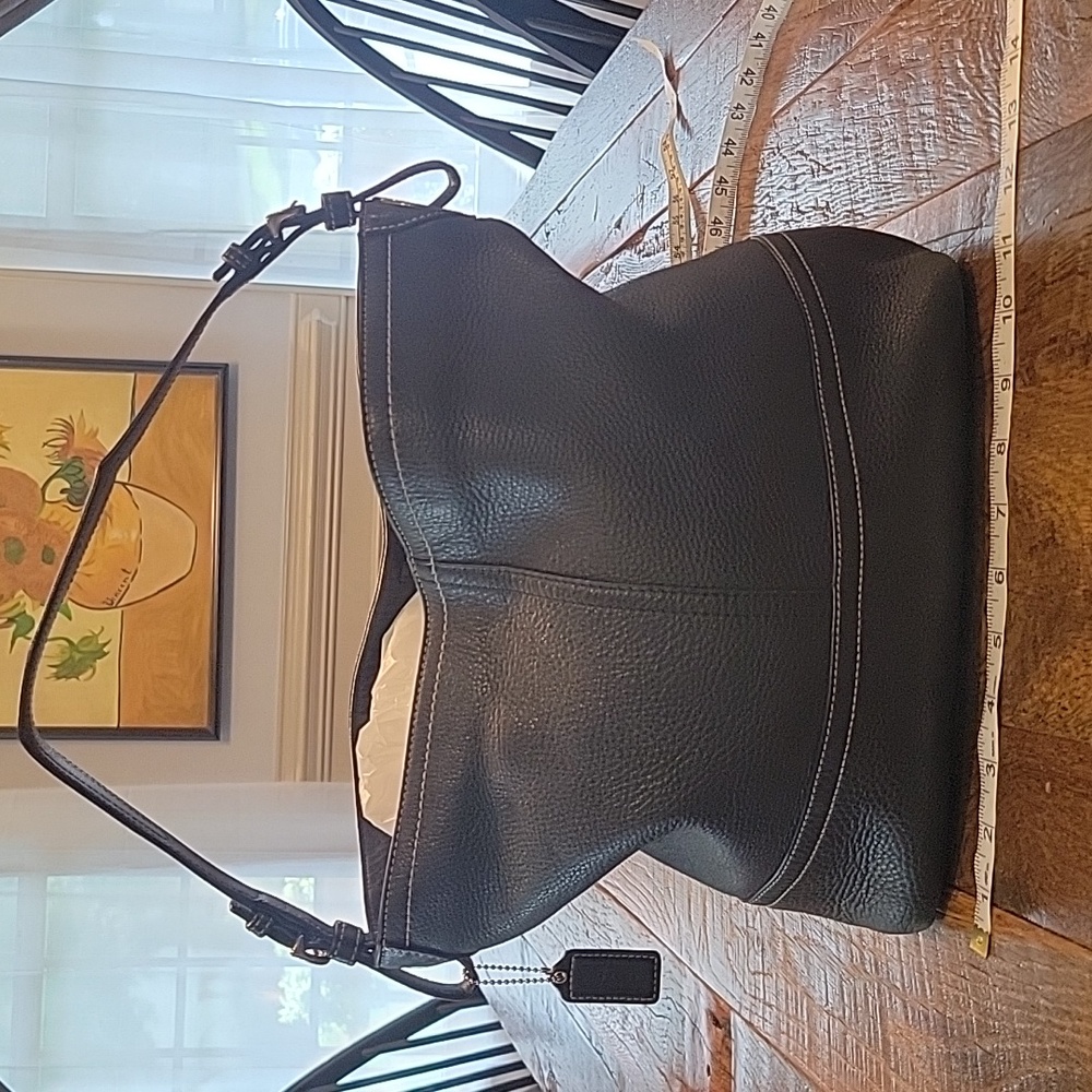 Coach Black Pebbled Leather Hobo Shoulder Bag, F11662